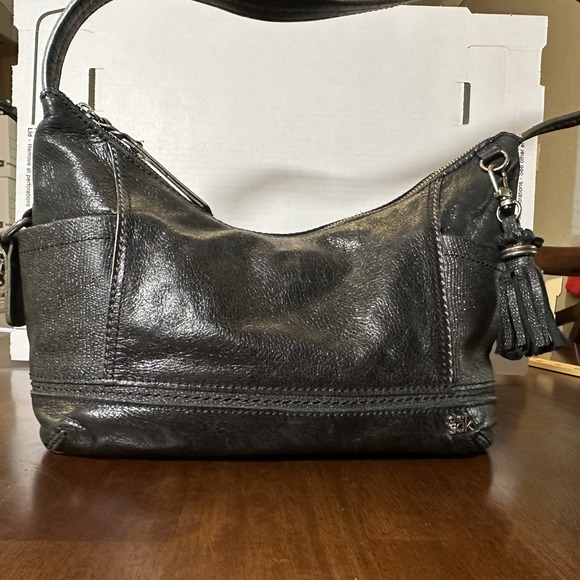 The Sak Kendra Black Leather Purse Shoulder Bag Single Strap Hobo - Picture 1 of 15
